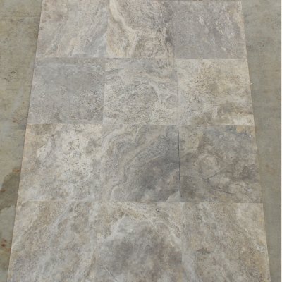Silver Travertine Honed Filled
